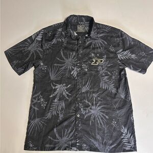 Purdue Boilermakers Colosseum Hawaiian Shirt Mens Medium Button Up Performance